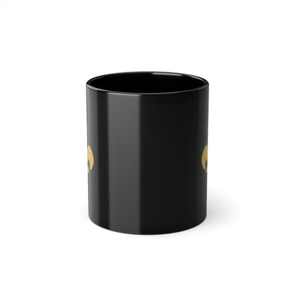 Bosnische Lilie schwarz Kaffeebecher, 0,33 L