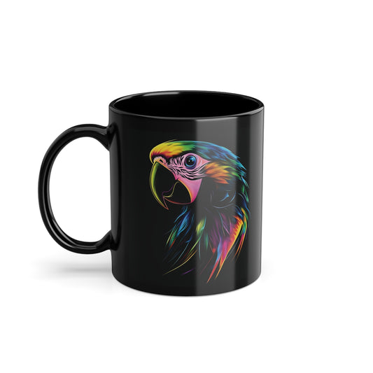 Schwarz Papagei Kaffeebecher 0,33L
