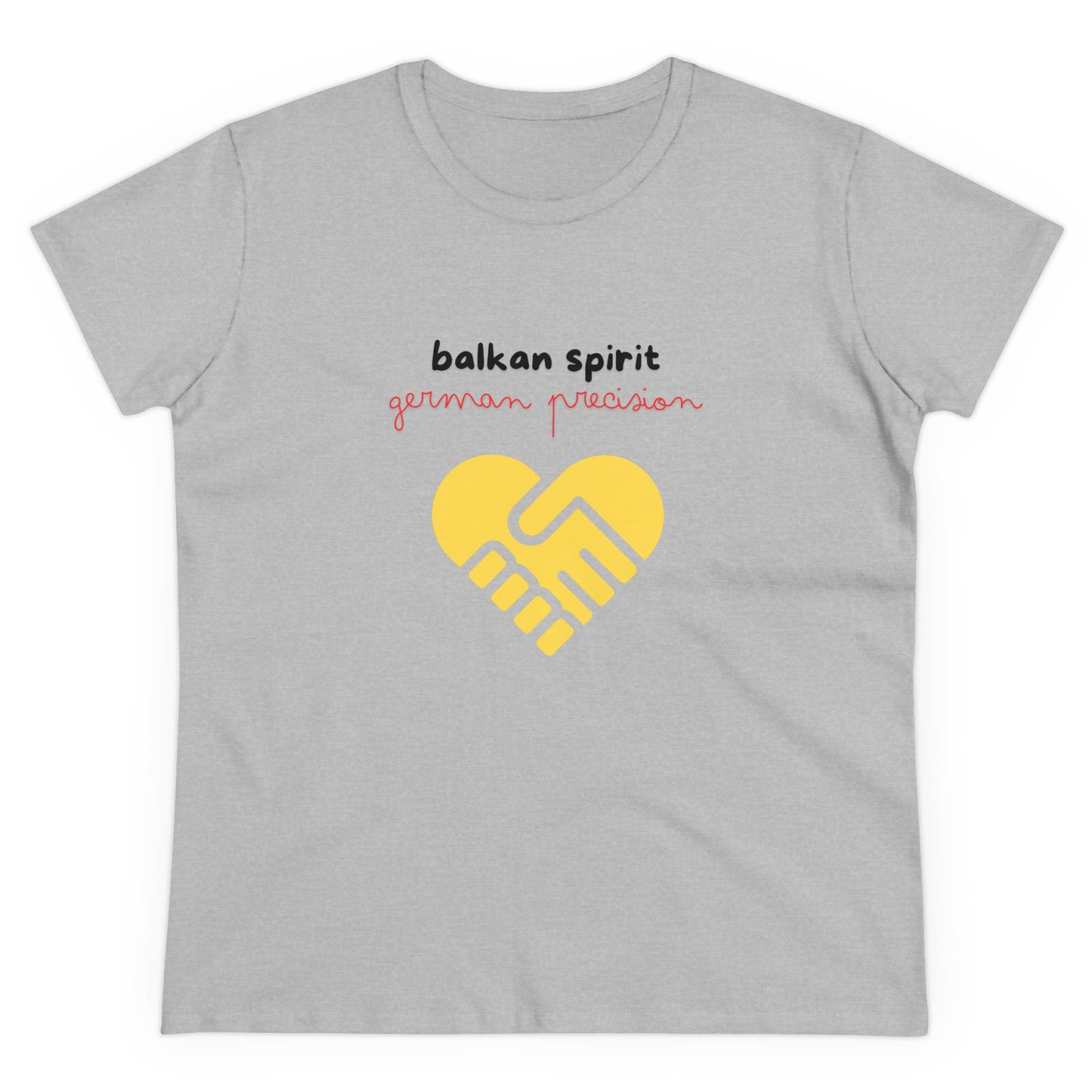 Balkan Spirit, German Precision Damen-Baumwoll-T-Shirt