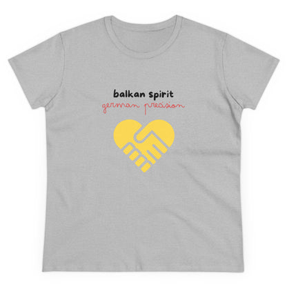 Balkan Spirit, German Precision Damen-Baumwoll-T-Shirt