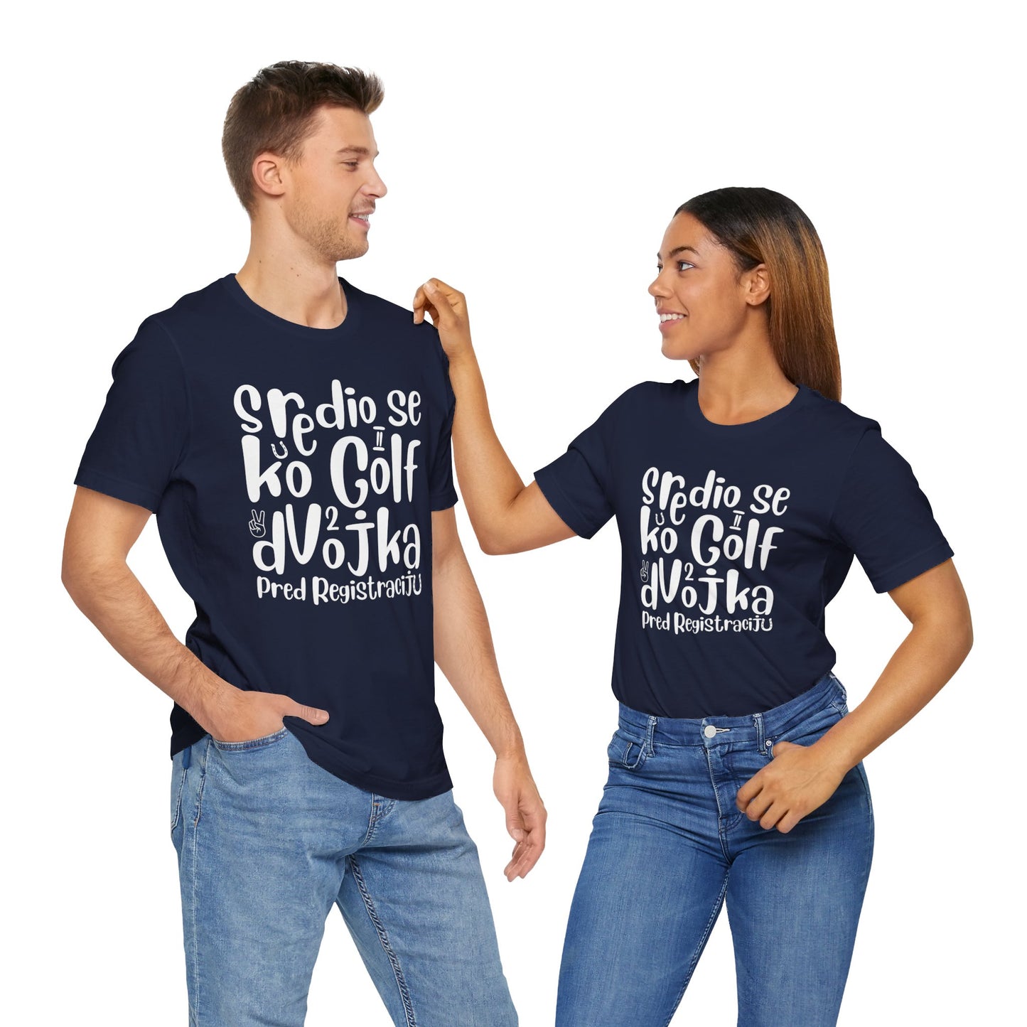 VW Golf 2 bosnisch Lustiges Kurzarm-T-Shirt