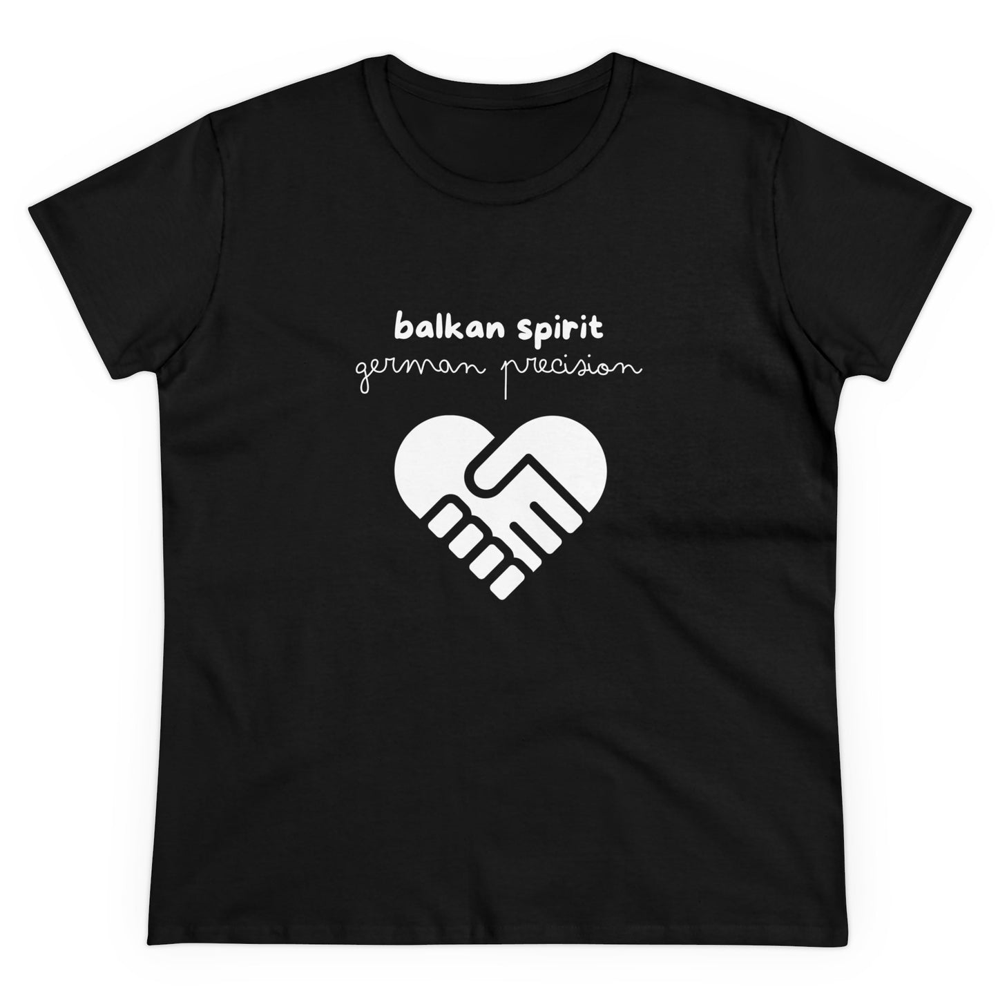 Balkan Spirit, German Precision Damen-Baumwoll-T-Shirt
