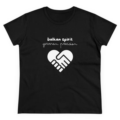 Balkan Spirit, German Precision Damen-Baumwoll-T-Shirt