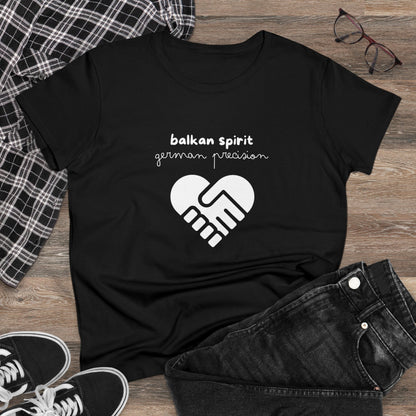 Balkan Spirit, German Precision Damen-Baumwoll-T-Shirt