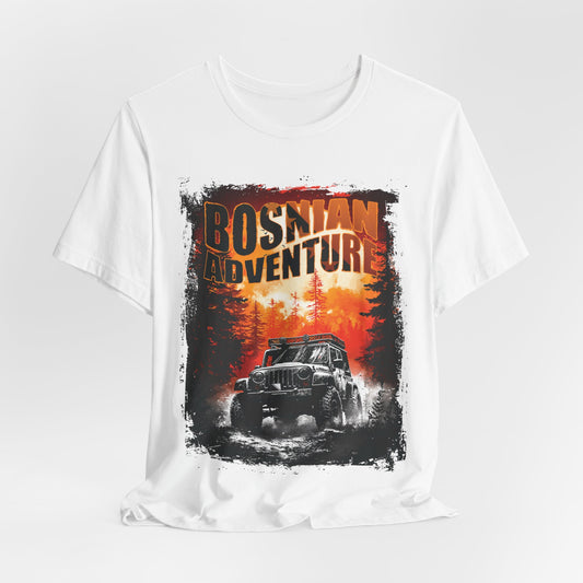 Bosnisches Abenteuer Tee - Unisex Jersey Jeep Kurzarm
