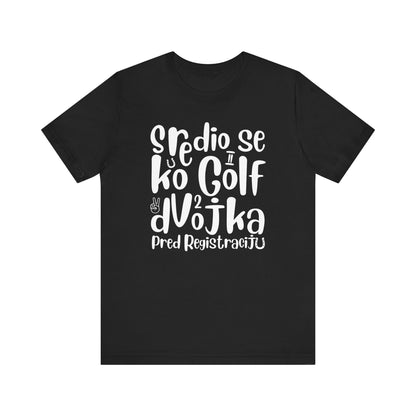 VW Golf 2 bosnisch Lustiges Kurzarm-T-Shirt
