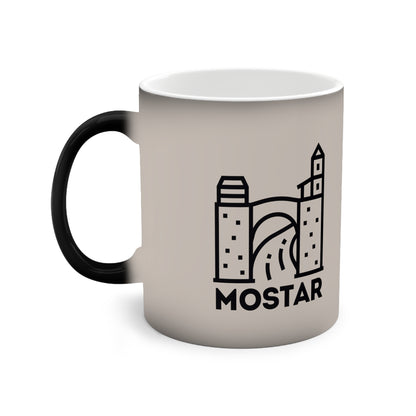 Mostar Motiv farbwechselnder Tee- und Kaffeebecher 0,33 L