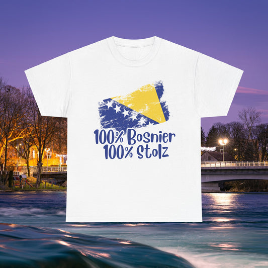 Bosnisches stolzes T-Shirt aus 100 % Baumwolle