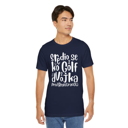 VW Golf 2 bosnisch Lustiges Kurzarm-T-Shirt