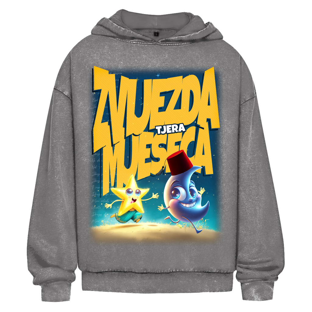 Zvijezda tjera mjeseca  verwaschener Oversize-Hoodie