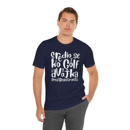 VW Golf 2 bosnisch Lustiges Kurzarm-T-Shirt