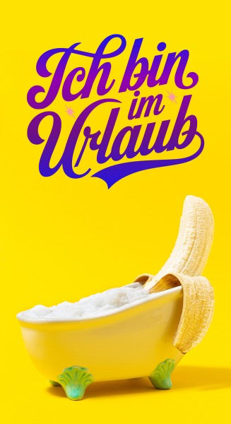 Lustige Banane im Urlaub Handtuch nach bosnischer Art
