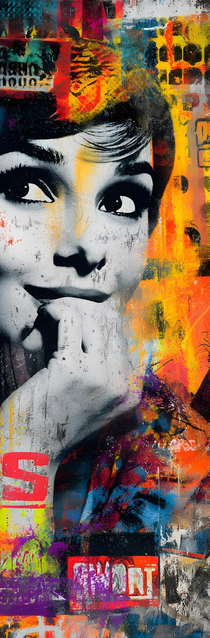 Klebeposter Hippie-Frau