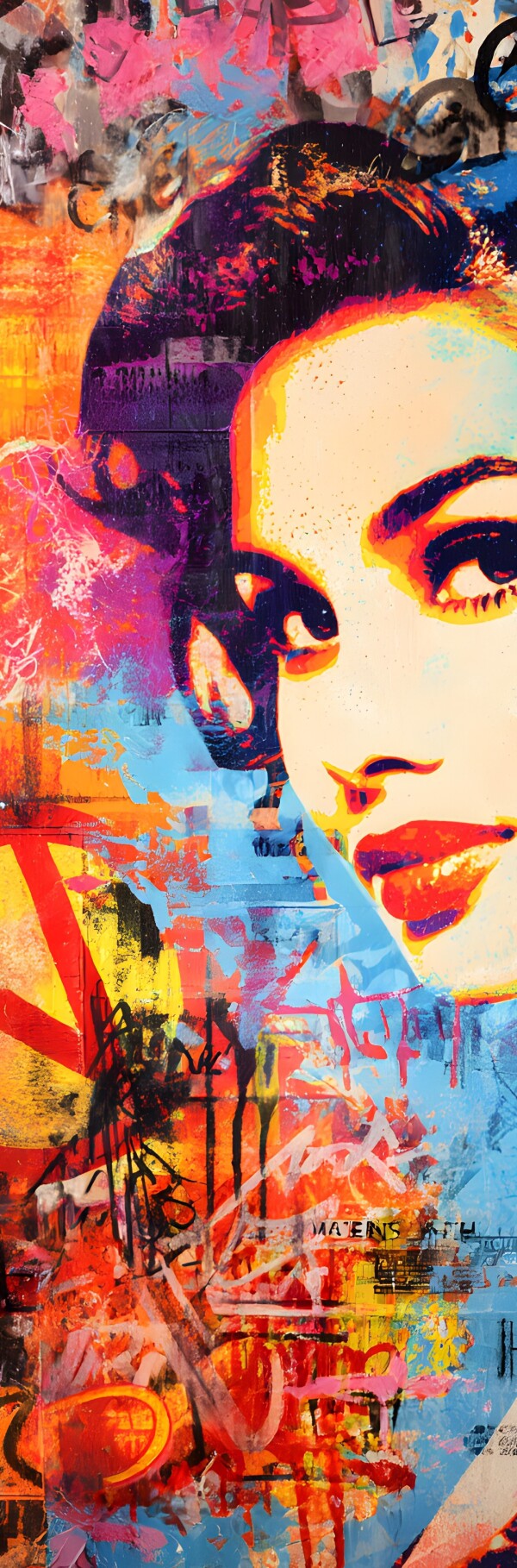Klebeposter Hippie-Frau Y03