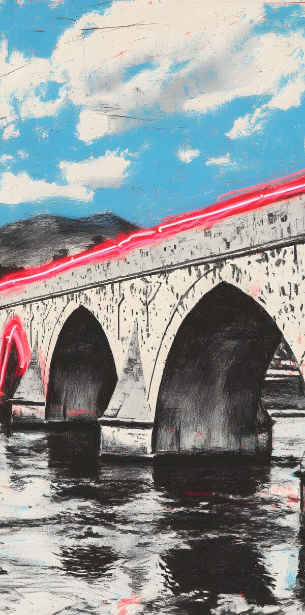 Klebeposter Mehmed-Pase-Sokolovic Brücke