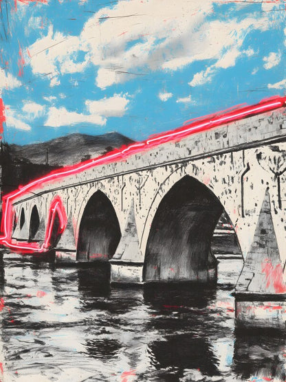 Klebeposter Mehmed-Pase-Sokolovic Brücke
