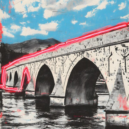 Klebeposter Mehmed-Pase-Sokolovic Brücke