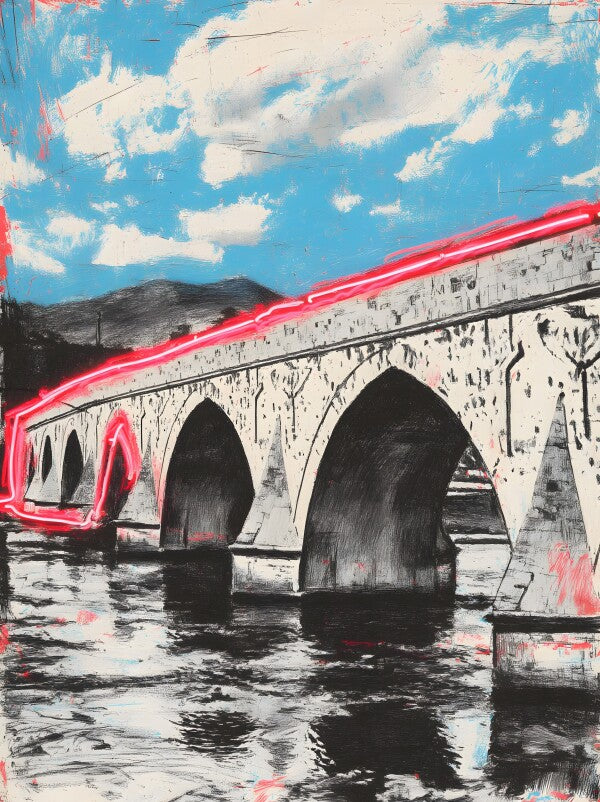 Klebeposter Mehmed-Pase-Sokolovic Brücke