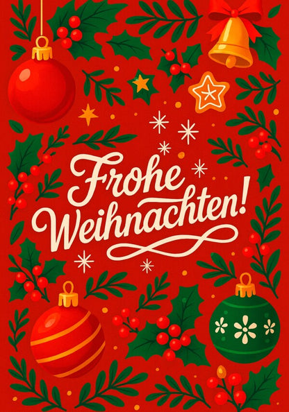 Frohe Weihnachten Premium Decke