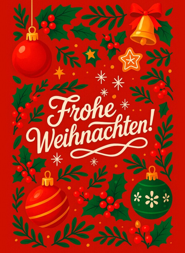 Frohe Weihnachten Premium Decke