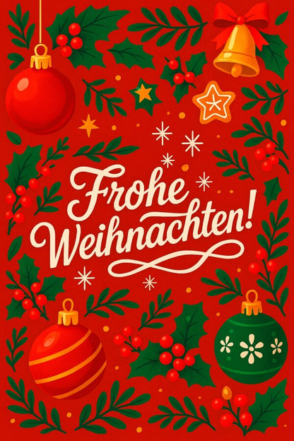 Frohe Weihnachten Premium Decke