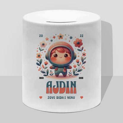 Personalisierte Kinder Astronaut Spardose