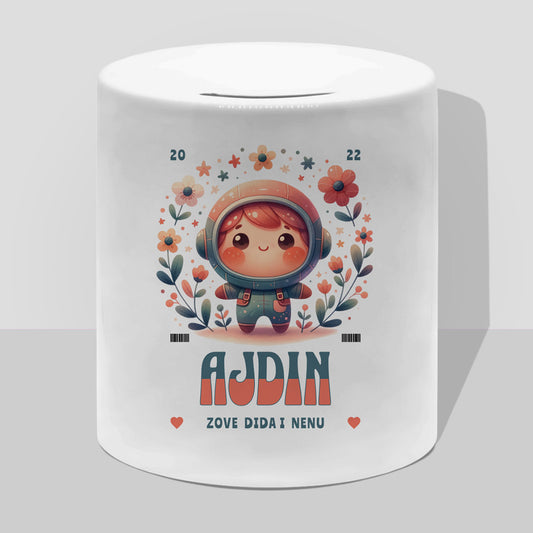 Personalisierte Kinder Astronaut Spardose