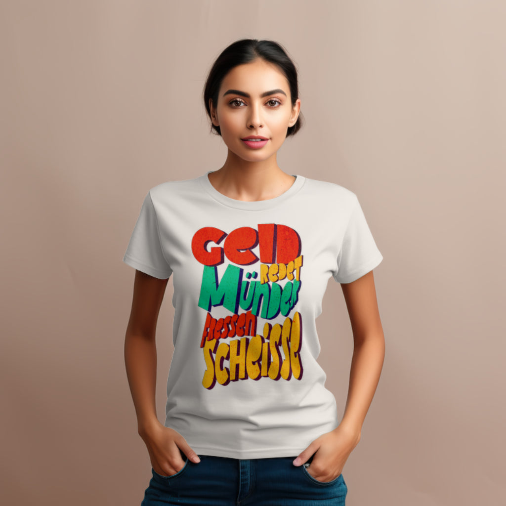 Geld redet Damen Baumwolle T-Shirt