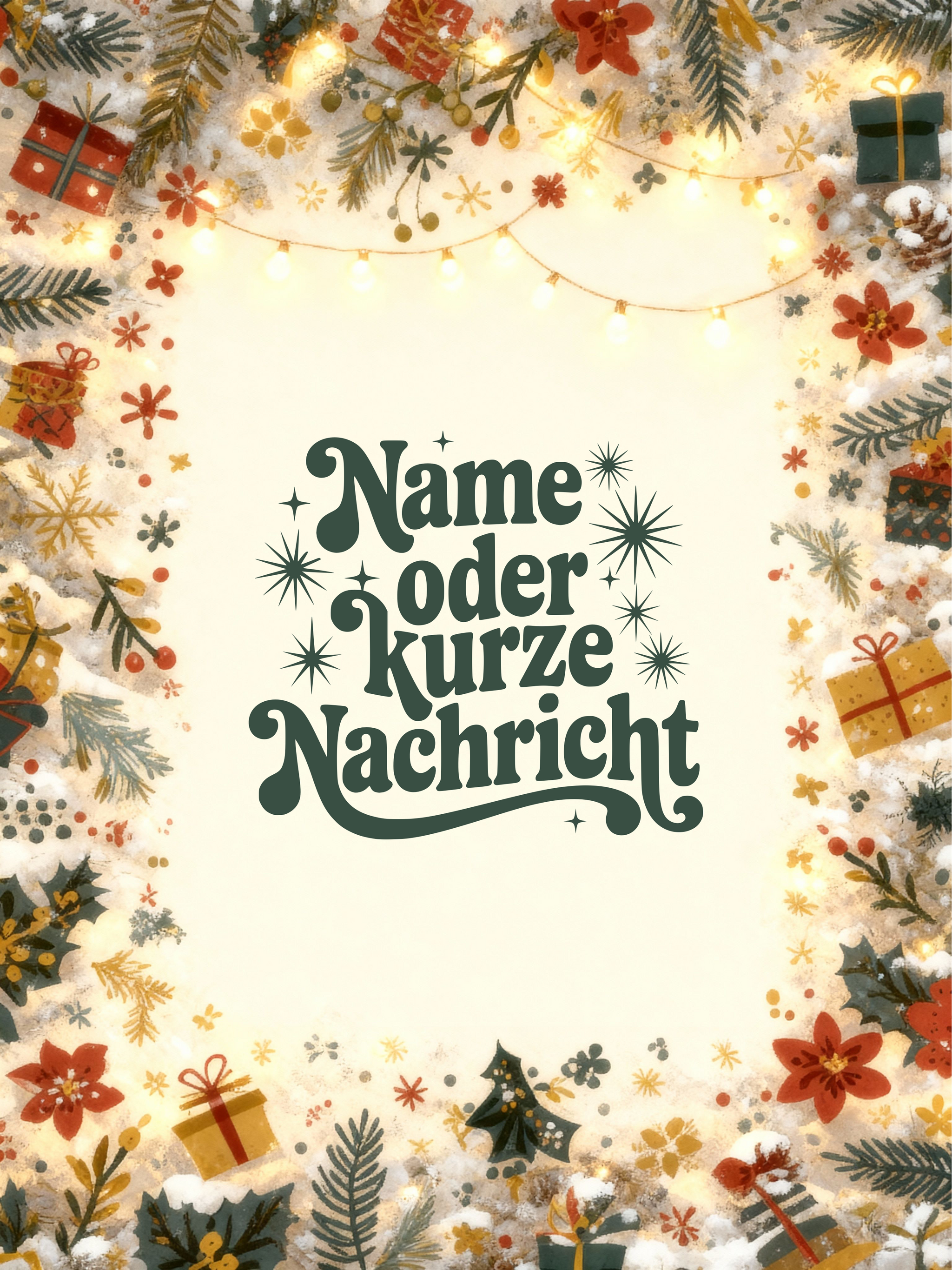 Personalisierte Weihnachten Premium Decke – Bosnisches Design