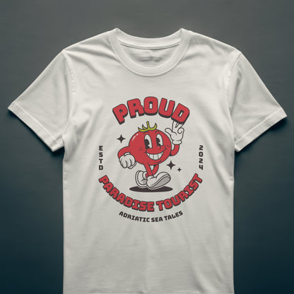 Proud Paradise Tourist  Herren Baumwolle T-Shirt