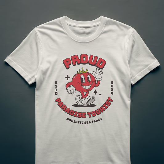 Proud Paradise Tourist  Herren Baumwolle T-Shirt
