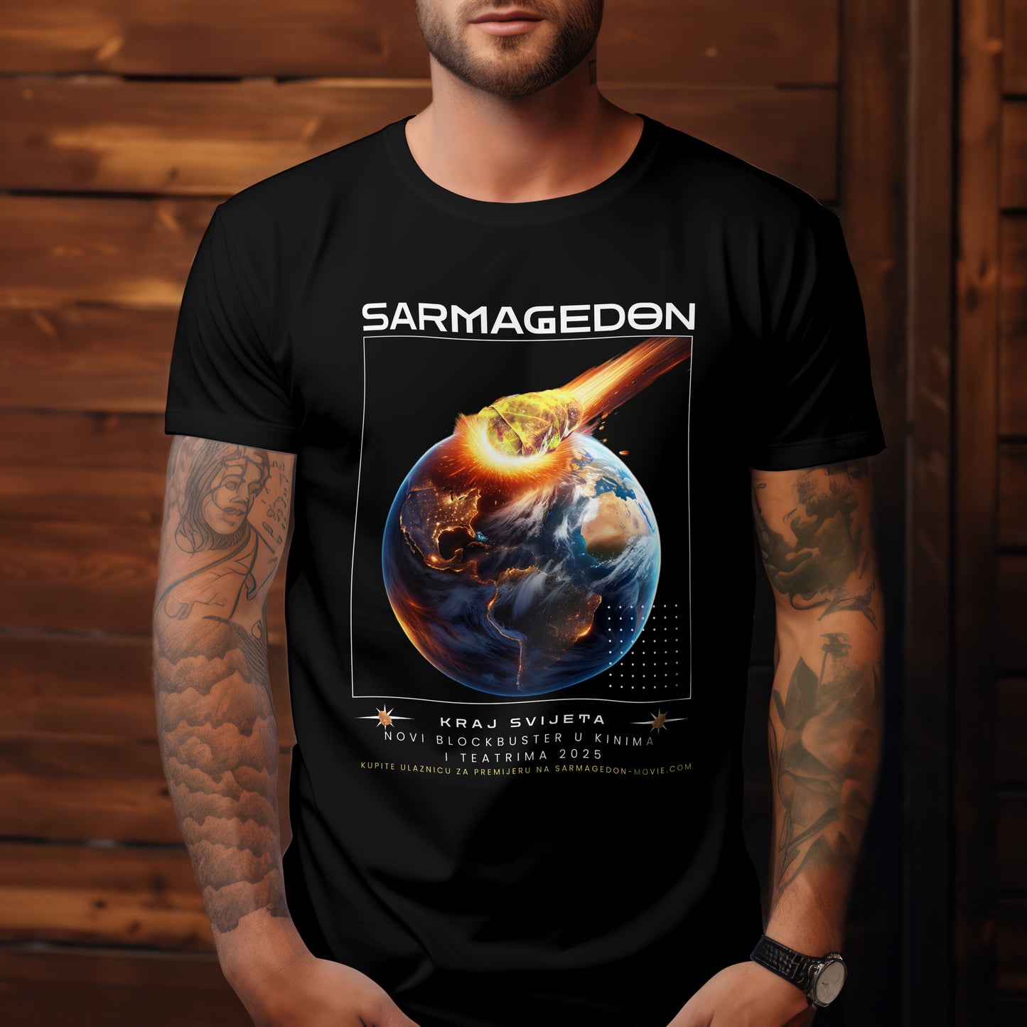 Sarmagedon Herren Baumwolle T-Shirt