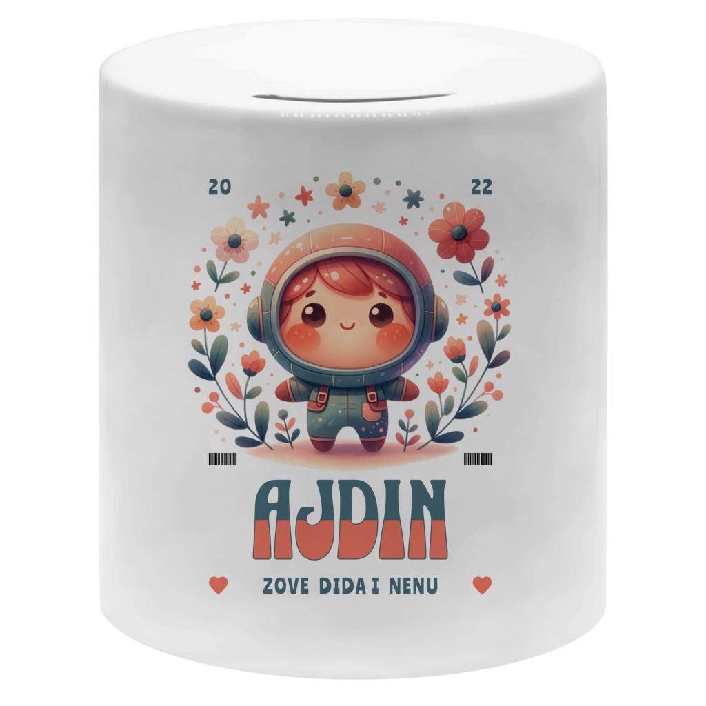 Personalisierte Kinder Astronaut Spardose