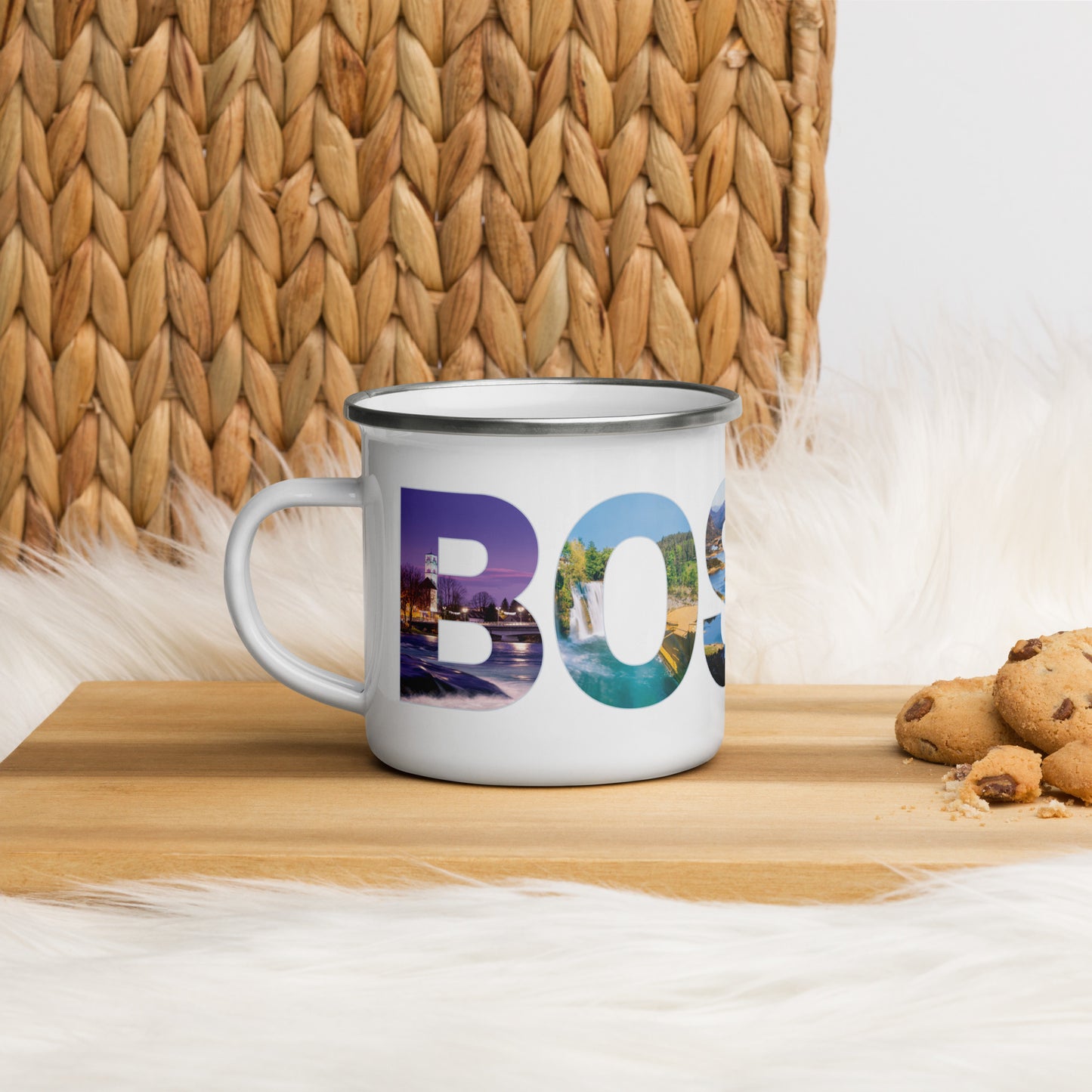 Bosnien Emaille Tee- und Kaffeebecher