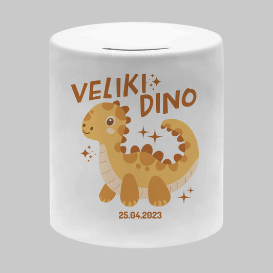 Personalisierte Kinder große Dino Spardose