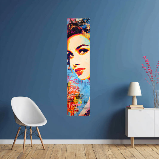 Klebeposter Hippie-Frau Y03