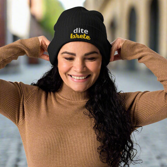 Bosnische unisex Bio-Gerippte Beanie-Mütze
