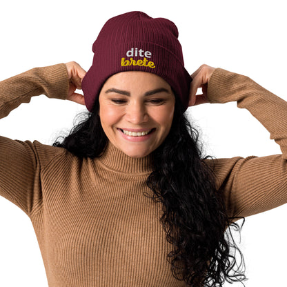 Bosnische unisex Bio-Gerippte Beanie-Mütze