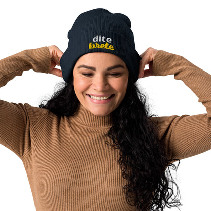 Bosnische unisex Bio-Gerippte Beanie-Mütze